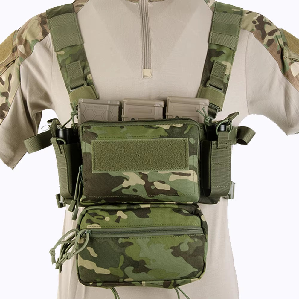 D3 Tactical Chest Rig Vest CRM H Harness M4 5.56 Magazine Insert Flatback Integratable Hunting Accessories 500D Nylon