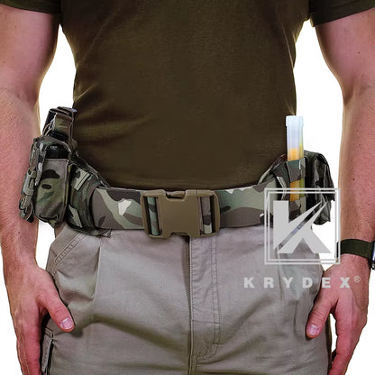 Tactical Belt Padded MOLLE System Waist Belt Multi Function Quick Release Buckle Battle Airsoft Hunting Combat Camo Belt