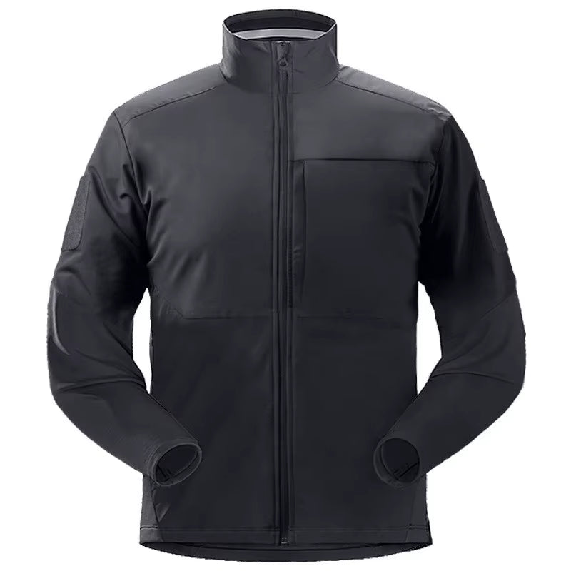 Men'S Waterproof Jacket Soft Shell Stretch Breathable Reflective Riding Tops Outdoor Climbing Camping Hiking Warm Coat