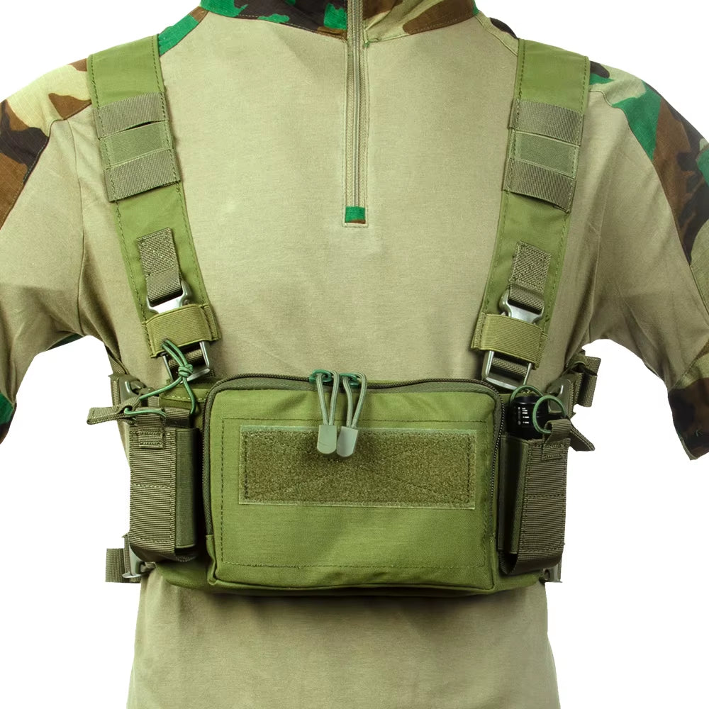 D3 Tactical Chest Rig Vest CRM H Harness M4 5.56 Magazine Insert Flatback Integratable Hunting Accessories 500D Nylon