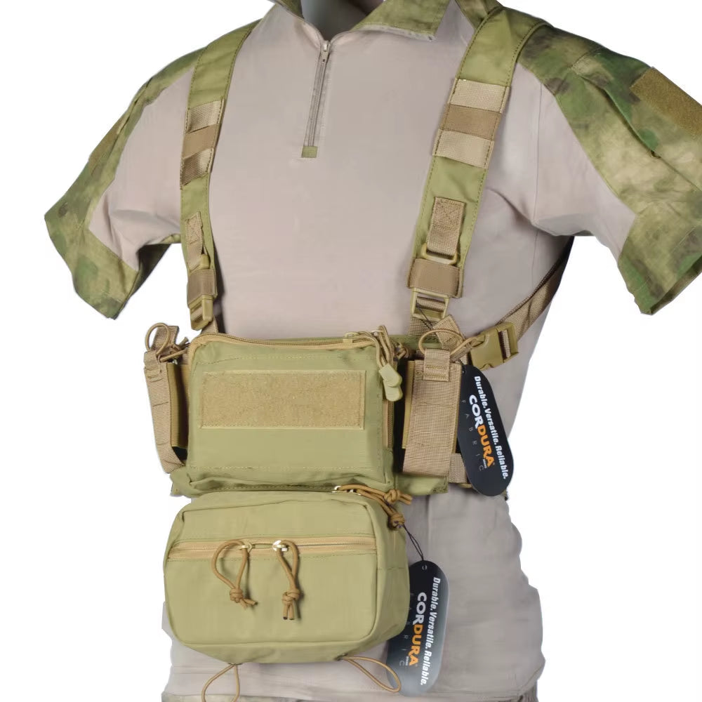 D3 Tactical Chest Rig Vest CRM H Harness M4 5.56 Magazine Insert Flatback Integratable Hunting Accessories 500D Nylon