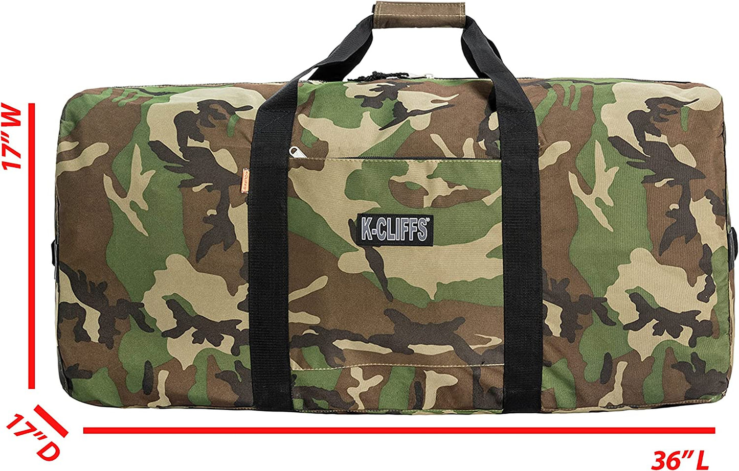 Heavy Duty Cargo Duffel Large Sport Gear Drum Set Equipment Hardware Travel Bag Rooftop Rack Bag (36" X 17" X 17", Black)