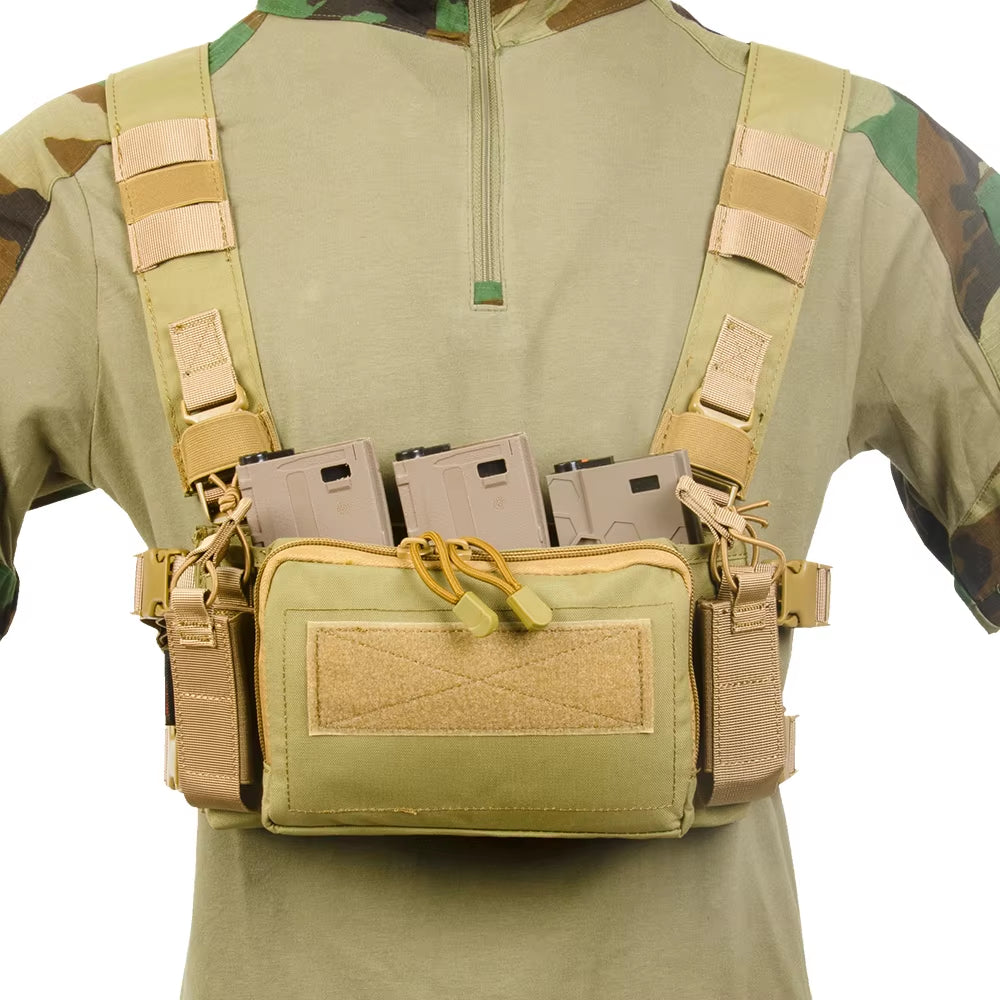 D3 Tactical Chest Rig Vest CRM H Harness M4 5.56 Magazine Insert Flatback Integratable Hunting Accessories 500D Nylon