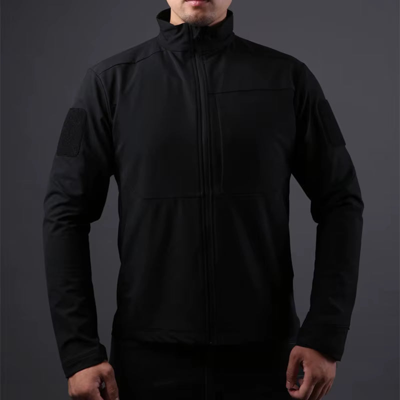 Men'S Waterproof Jacket Soft Shell Stretch Breathable Reflective Riding Tops Outdoor Climbing Camping Hiking Warm Coat