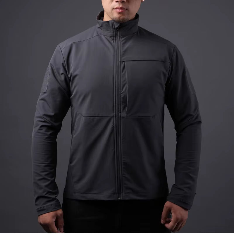 Men'S Waterproof Jacket Soft Shell Stretch Breathable Reflective Riding Tops Outdoor Climbing Camping Hiking Warm Coat