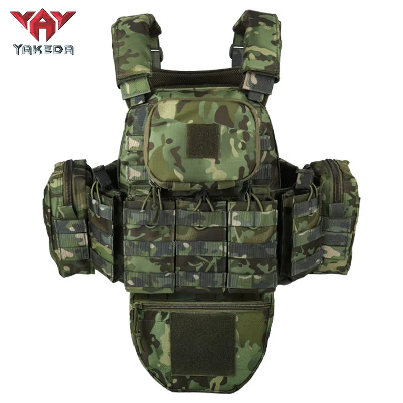 Tactical Vest Outdoor Camouflage Multifunctional Vest Hunting Equipment Adjustable Tactical Vest CS Simulation