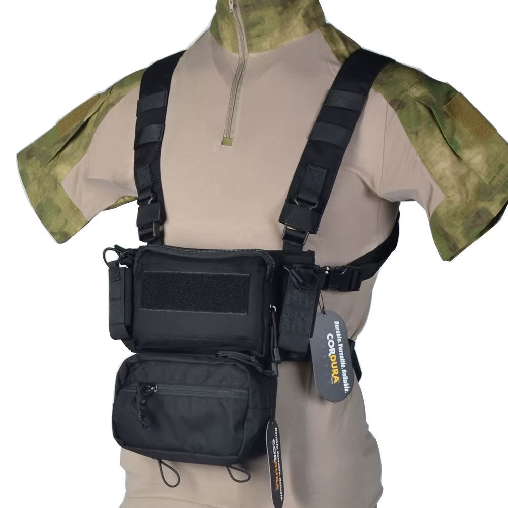 D3 Tactical Chest Rig Vest CRM H Harness M4 5.56 Magazine Insert Flatback Integratable Hunting Accessories 500D Nylon